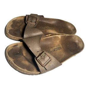Birkenstock Madrid Sandals - Brown Oiled Leather